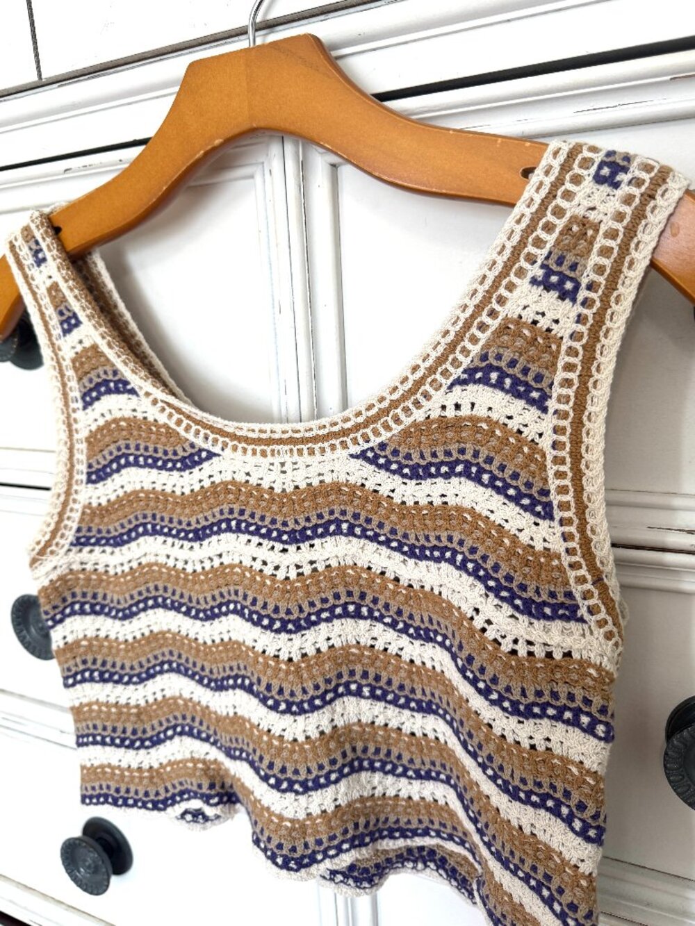 Rebellion Again Crochet Crop Top Size Medium
